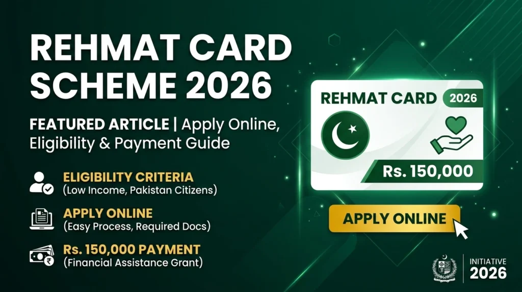 Rehmat Card Scheme 2026 | Apply Online, Eligibility Criteria & Rs. 150,000 Payment